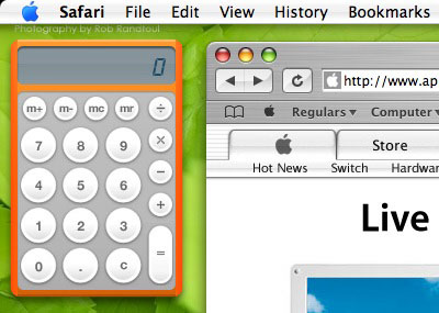 Widget on desktop