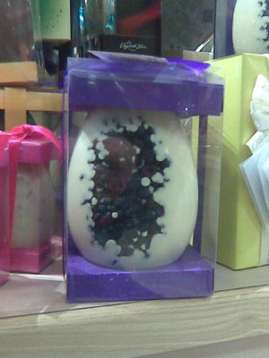 Photo of a white chocolate egg