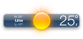 Lima, 25 degrees Celsius