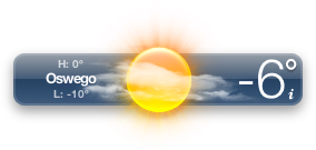 Oswego, minus 6 degrees Celsius