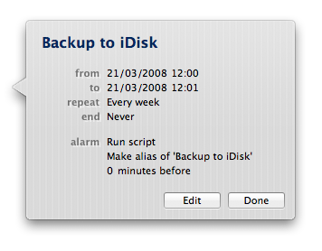 iCal reminder